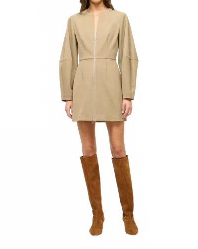 Staud Mini Katja Dress In Birch In Gray