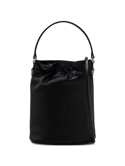 Staud Mini Lila Drawstring Cross Body Bag In Black