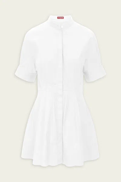 Staud Mini Lorenza Dress In White