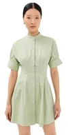 Staud Mini Lorenza Dress Pale Jade In Pale Jade
