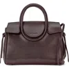 Staud Mini Maude Leather Carryall Bag In Brown