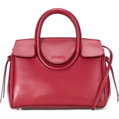 Staud Mini Maude Leather Carryall Bag In White