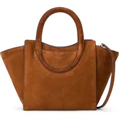 Staud Mini Maude Leather Carryall In Brown