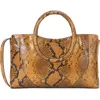 Staud Mini Maude Leather Satchel In Brown