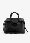 Staud Mini Maude Leather Top Handle Bag In Black