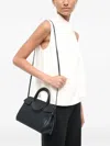 Staud Structured Textured Top Handle Shoulder Bag In Black