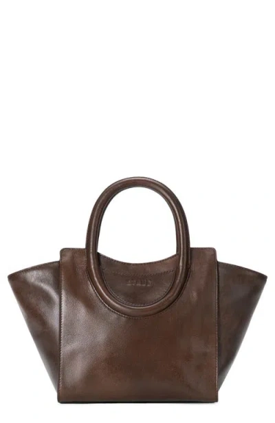 Staud Mini Maude Leather Tote In Brown