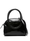 Staud Mini Maude Top Handle Bowler Bag In Black