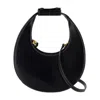 Staud Mini Moon Leather Bag In Black