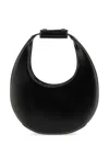 Staud Mini Moon Leather Bag In Black