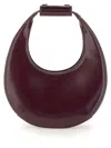 Staud Mini Moon Shoulder Bag In Burgundy