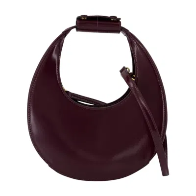 Staud Mini Moon Bag In Burgundy