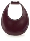 Staud Mini Moon Crescent Top-handle Shoulder Bag In Red