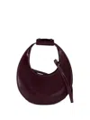 Staud Mini Moon Crescent Top-handle Shoulder Bag In Red