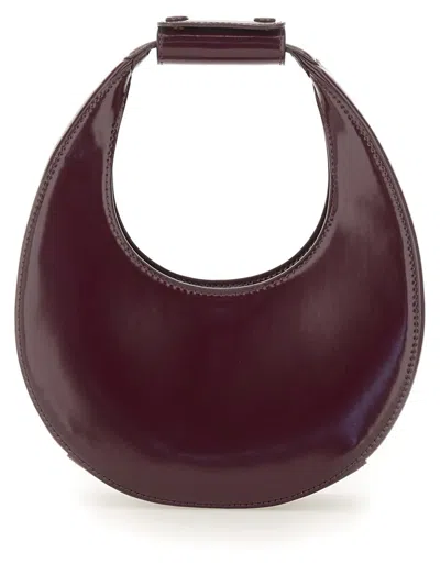 Staud Mini Moon Handbag In Burgundy