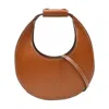 Staud Neutrals Moon Crescent-shaped Leather Shoulder Bag In Brown