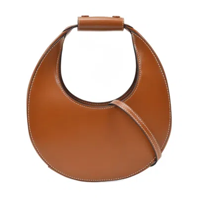 STAUD MINI MOON HANDBAG STAUD TAN LEATHER