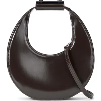 Staud Mini Moon Leather Bag In Brown