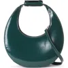 Staud Mini Moon Leather Bag In Green