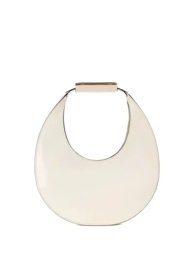 Staud Mini Moon Leather Tote Bag In Neutral