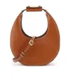 Staud Mini Moon Shoulder Bag In Brown