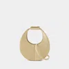 Staud Mini Moon Split Purse -  - Leather - Beige In Beige