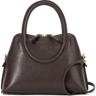 Staud Mini Naomi Leather Satchel In Brown