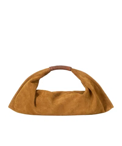 Staud Mini Ronnie Bag Tan Suede