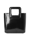 Staud Shirley Mini Leather Top-handle Bag In Black