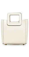 Staud Mini Shirley Leather Bag Cream Contrast In Cream Contrast