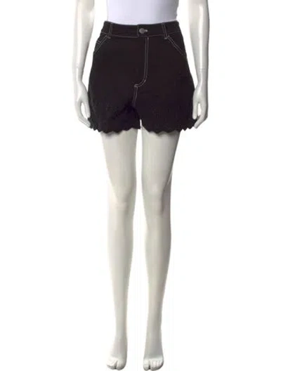 Pre-owned Staud Mini Shorts In Black