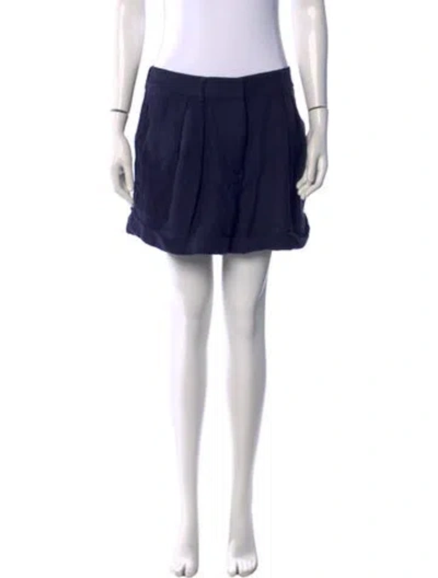 Pre-owned Staud Mini Shorts In Blue