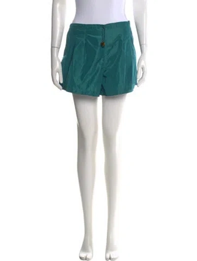 Pre-owned Staud Mini Shorts In Green