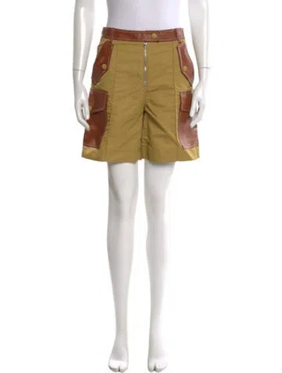 Pre-owned Staud Mini Shorts In Green
