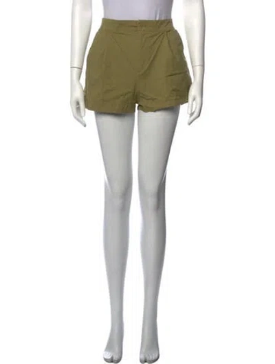 Pre-owned Staud Mini Shorts In Green