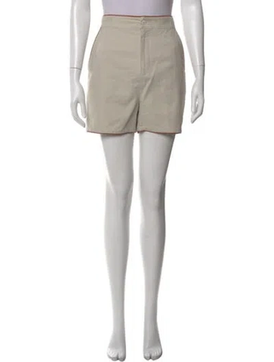 Pre-owned Staud Mini Shorts In Neutral