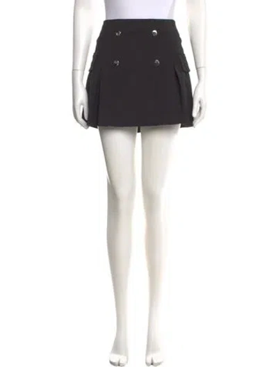 Pre-owned Staud Mini Skirt In Black