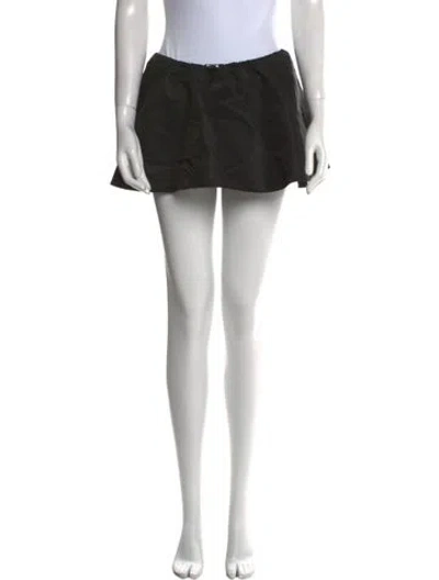 Pre-owned Staud Mini Skirt In Black