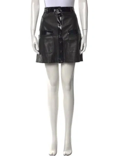 Pre-owned Staud Mini Skirt In Black