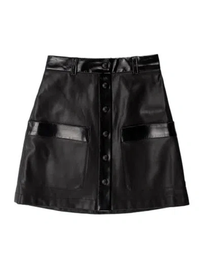 Pre-owned Staud Mini Skirt In Black