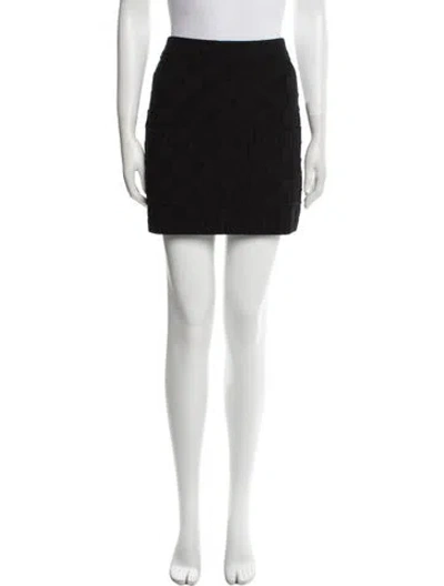 Pre-owned Staud Mini Skirt In Black
