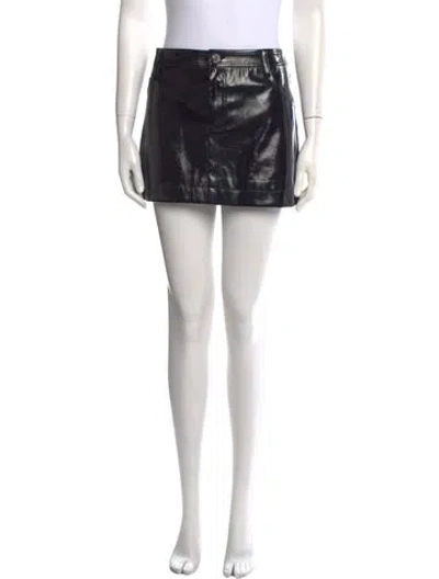Pre-owned Staud Mini Skirt In Black