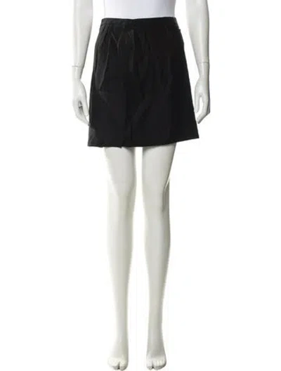 Pre-owned Staud Mini Skirt In Black