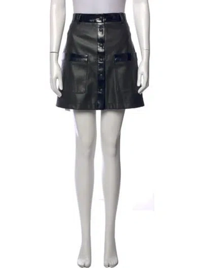 Pre-owned Staud Mini Skirt In Black