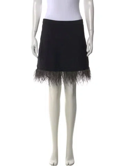 Pre-owned Staud Mini Skirt In Black