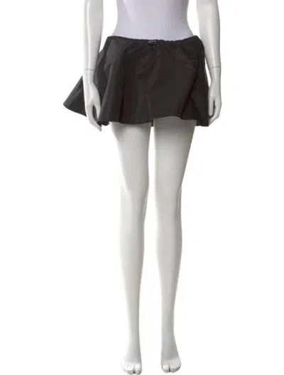 Pre-owned Staud Mini Skirt In Black