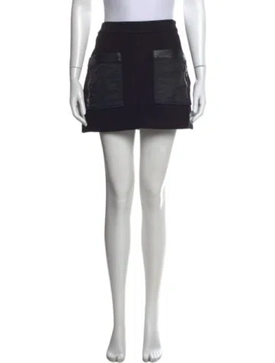 Pre-owned Staud Mini Skirt In Black
