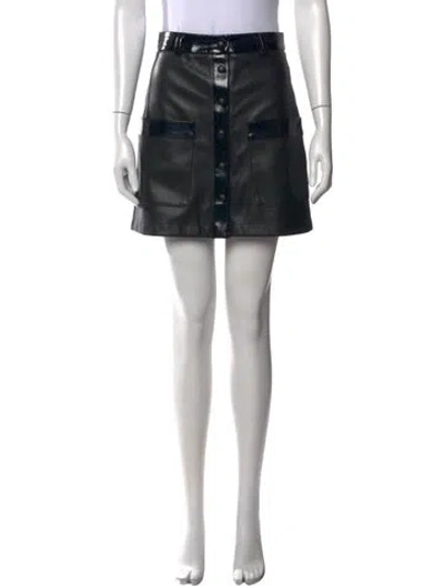Pre-owned Staud Mini Skirt In Black