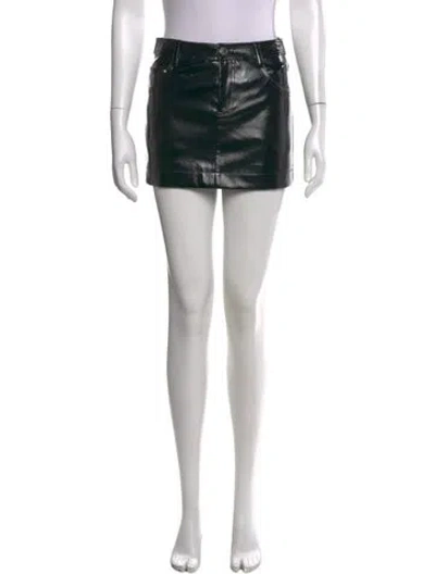 Pre-owned Staud Mini Skirt In Black