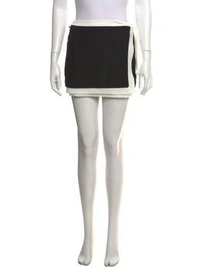 Pre-owned Staud Mini Skirt In Black